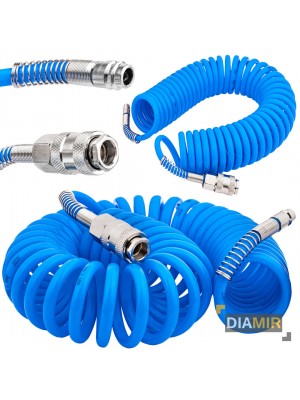 Spirālveida Pneimatiskā Šļūtene 8x12mm 10m BLACK (12100)